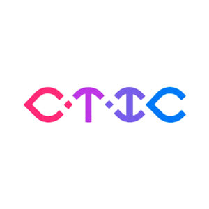 Logotipo CTIC Logotipo estilizado compuesto por letras "C", "T", "I", y "C" en tonos degradados de rojo, púrpura y azul.